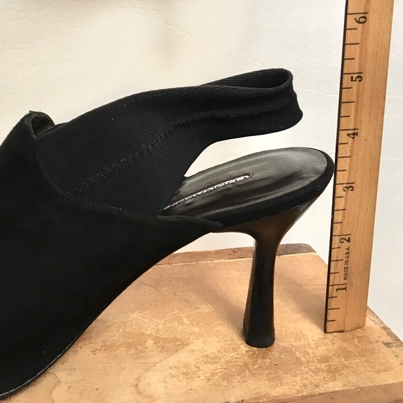 Donald J Pliner Black Suede Sling back Pumps US 8 1/2 M - Picture 5 of 6